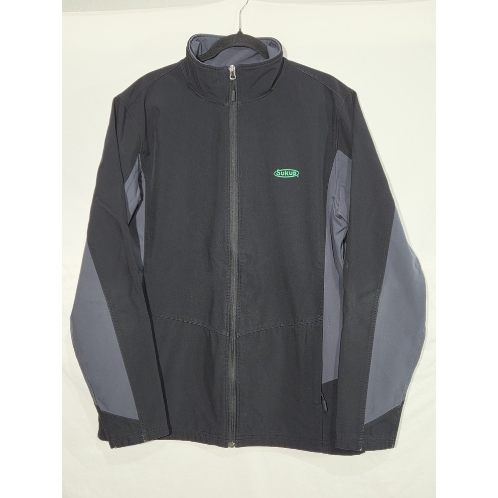 Sukup Agriculture Soft Shell Jacket‎ LT Full Zip Black & Gray Embroidered Logo